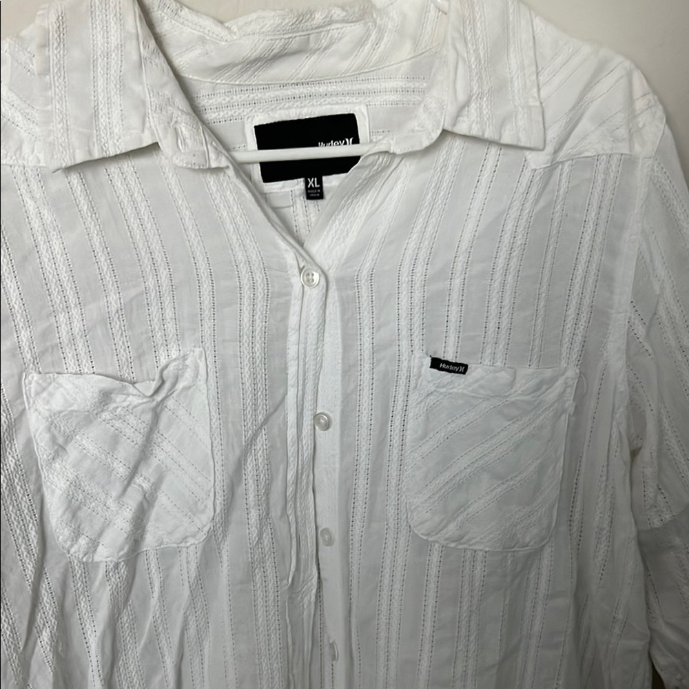 Hurley White Button Down Shirt